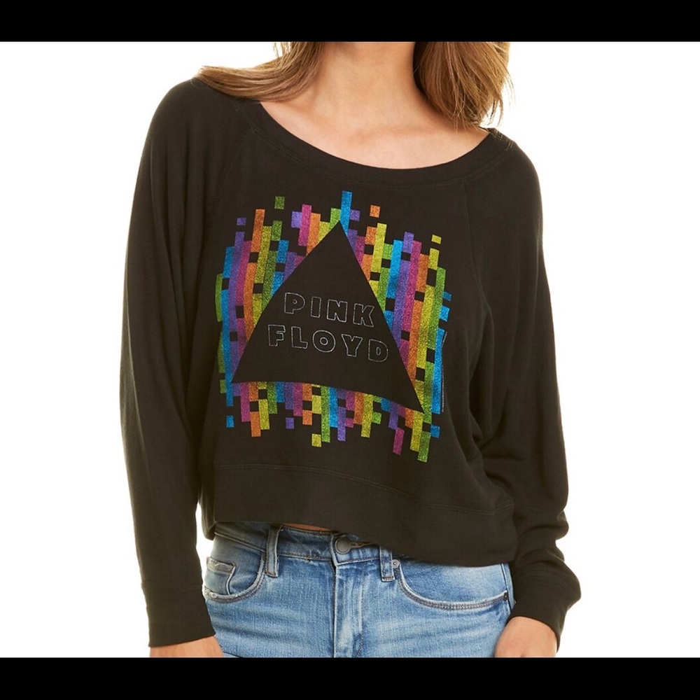 Chaser Pink Floyd Cropped Sweatshirt